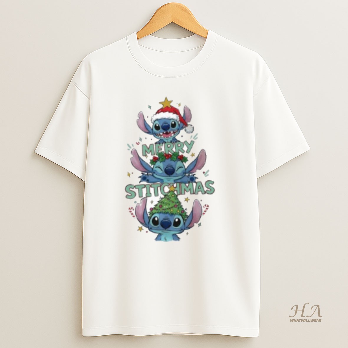 Official Santa Stitch Merry Stitchmas T Shirt