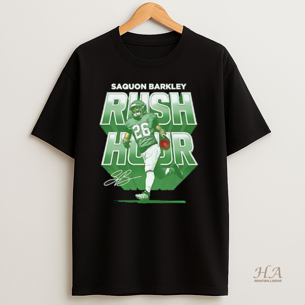 Official Saquon Barkley Rush Hour Philadelphia Eagles Autographed Shirt