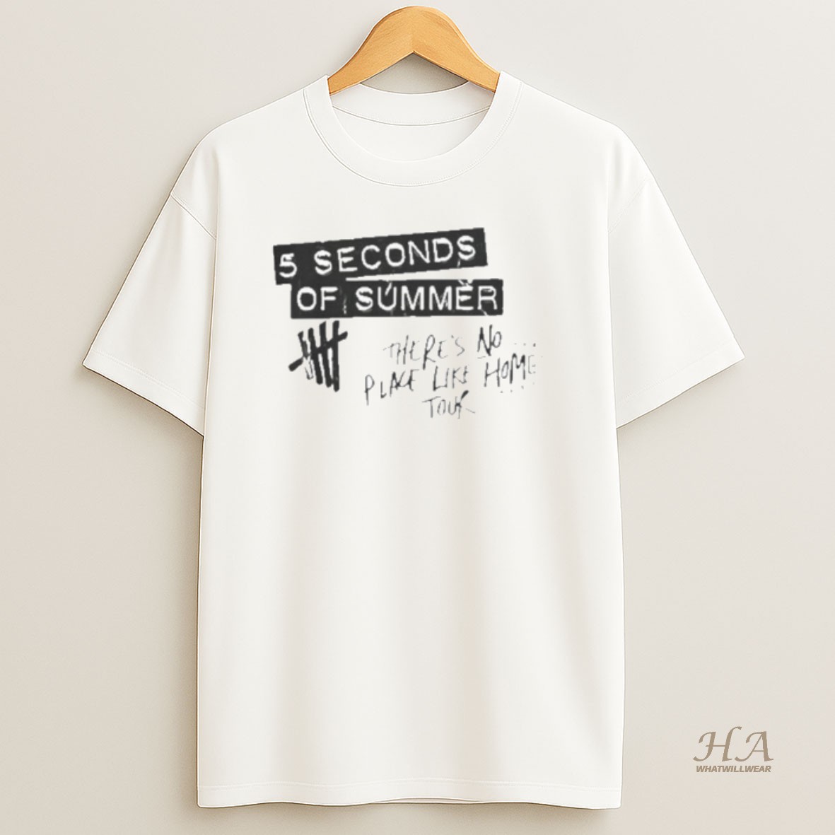 Official Seconds Of Summer Theres No Place Like Home Tour Logo T Shirt