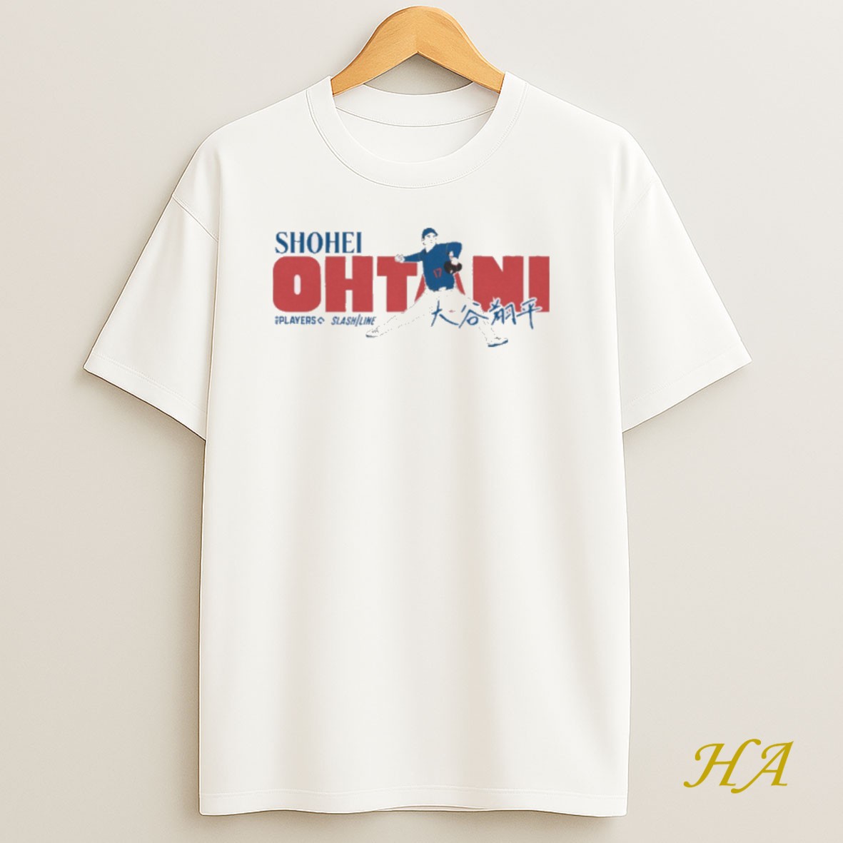 Official Shohei Ohtani Kanji Los Angeles Dodgers Mlb Slash Line Signature Shirt