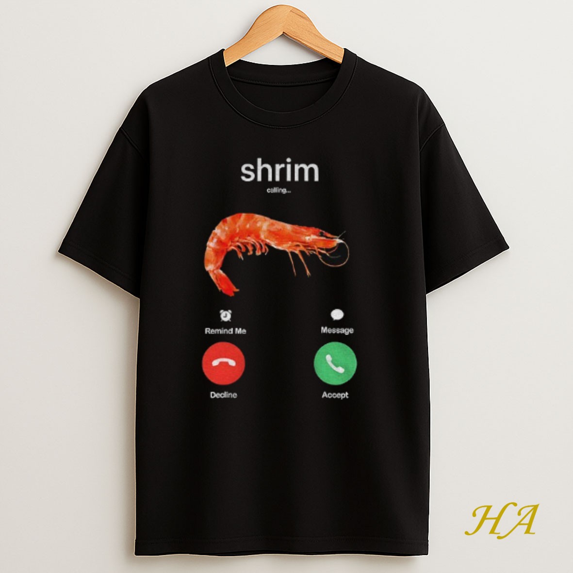 Official Shrimp Is Calling Misspelled Shrimp Calling Joke Meme Shirt