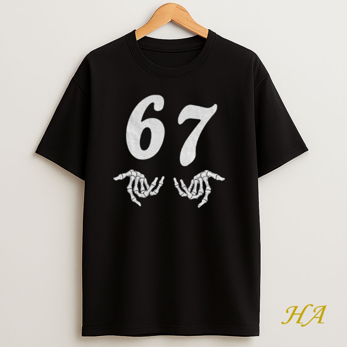 Official Six Seven 6 7 Meme Skeleton Hand Spooky Season Shirt