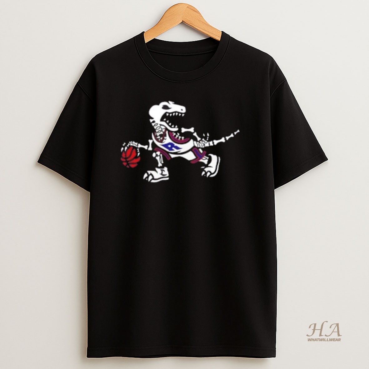 Official Skeleton Toronto Raptors Glow Up Halloween 2 Sided T Shirt