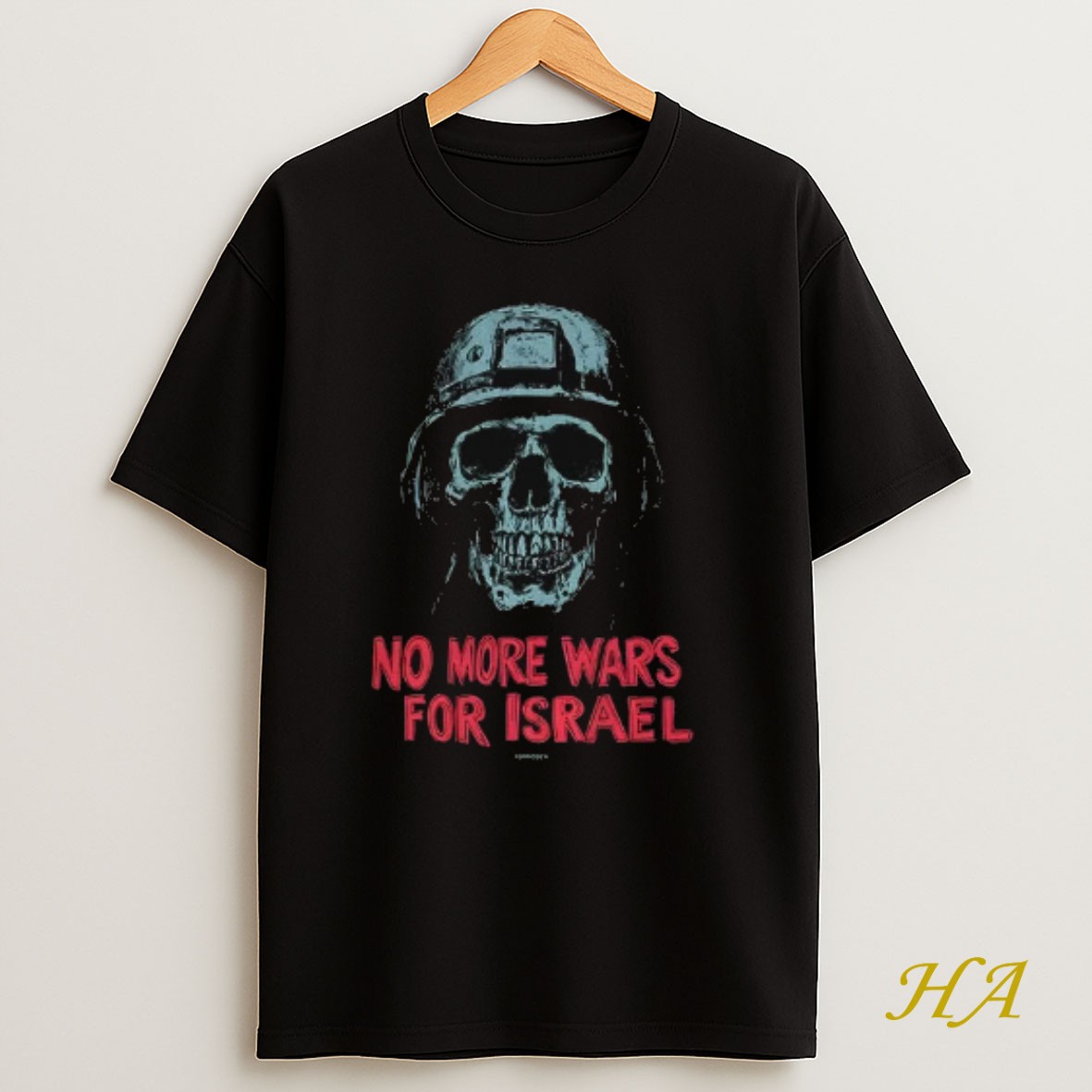 Official Skull Veteran No More Wars For Israel T Shirt