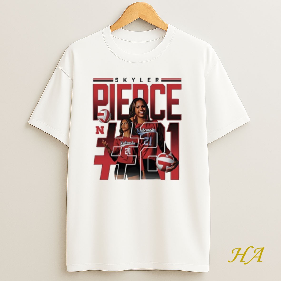 Official Skyler Pierce 21 Nebraska Womens Volleyball Graphic Shirt