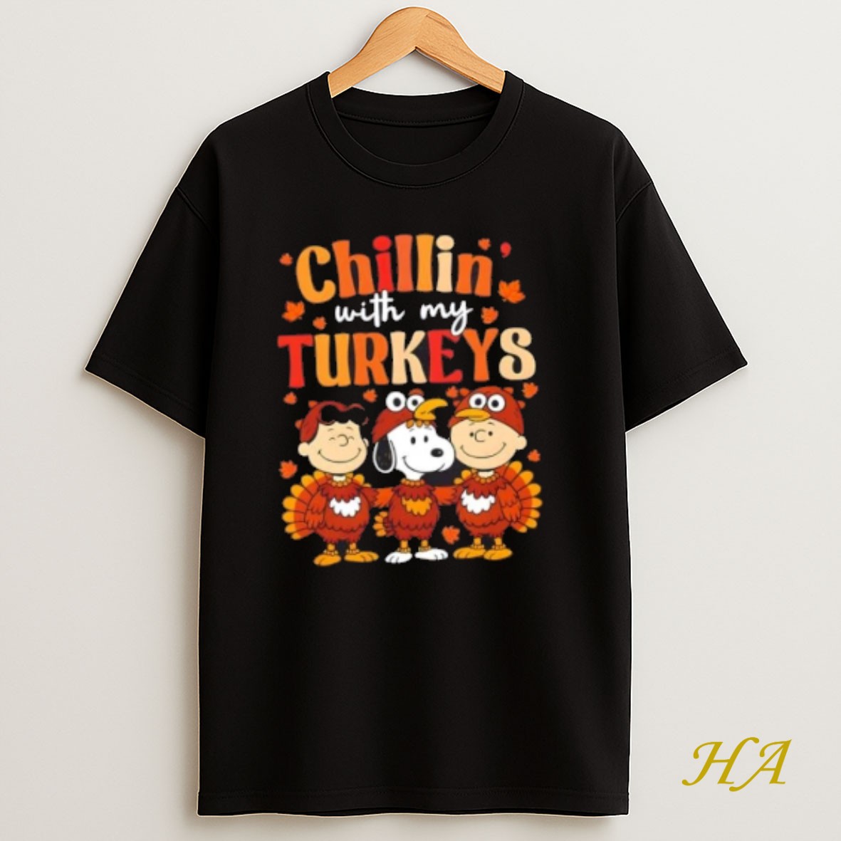 Official Snoopy And Friends Chillin With My Turkeys T Shirt