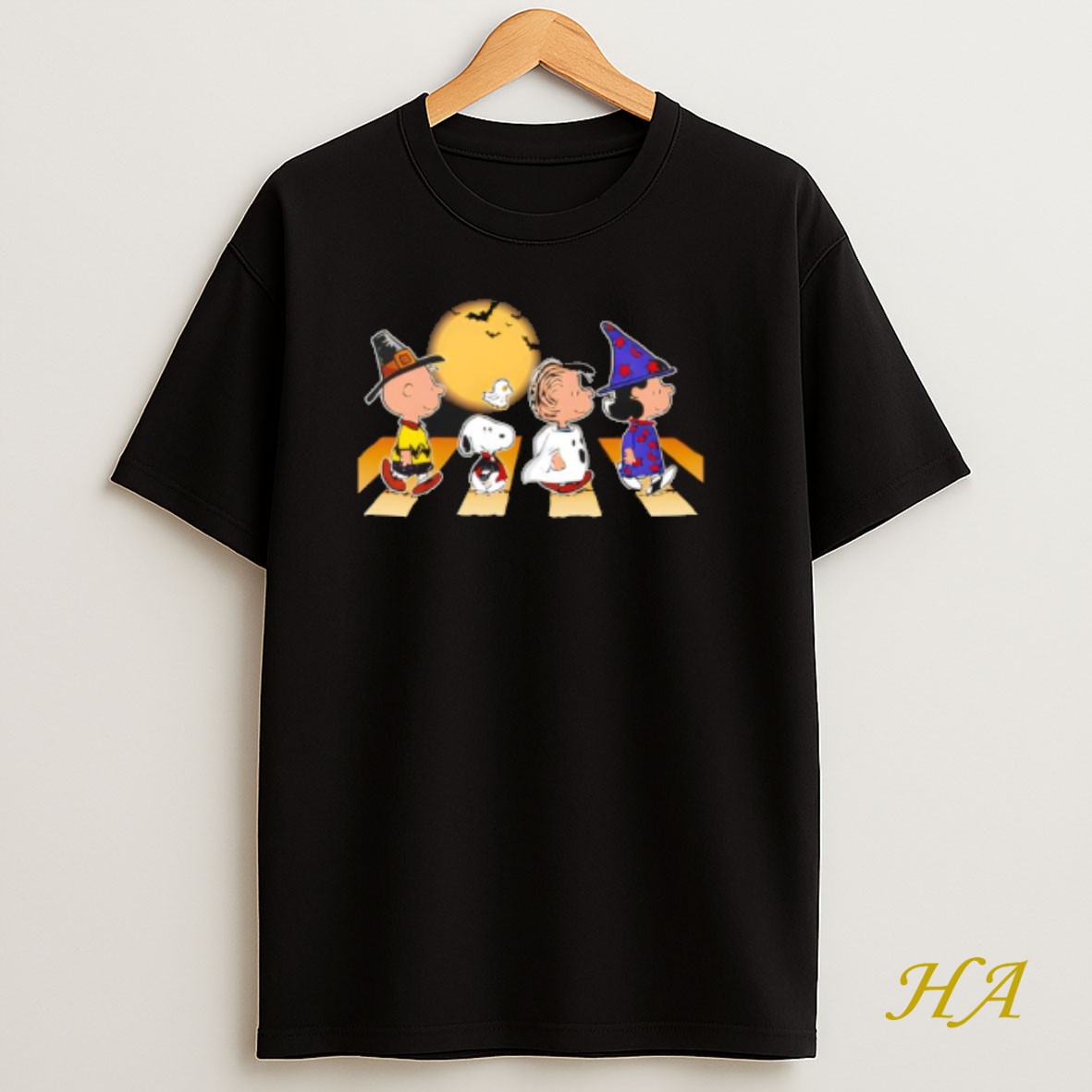 Official Snoopy And Friends Cosplay Halloween Abbey Road T Shirt