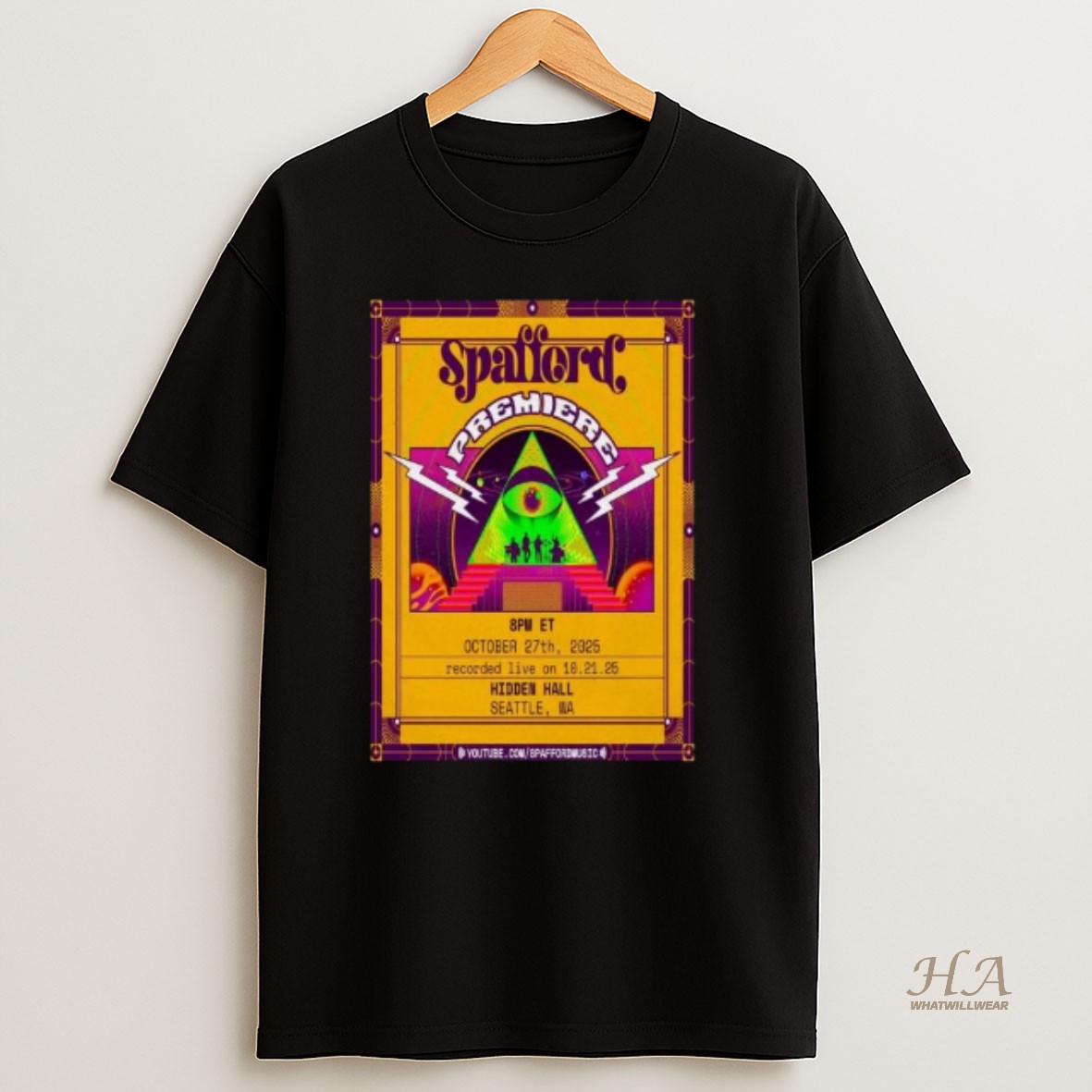 Official Spafford Hidden Hall Seattle Wa October 27 2025 Tour Long Sleve T Shirt