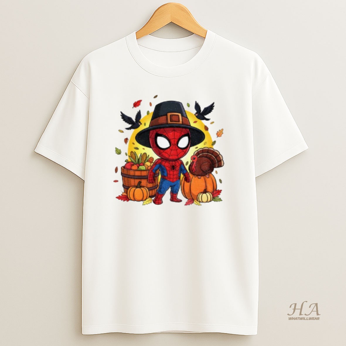 Official Spider Man Super Hero Turkey Thanksgiving Day T Shirt