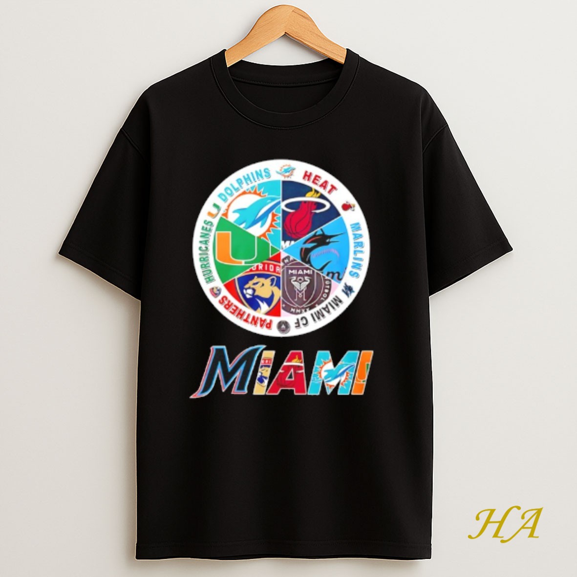 Official Sports In Miami Dolphins Heat Marlins Miami Fc Panthers And Hurricanes Shirt