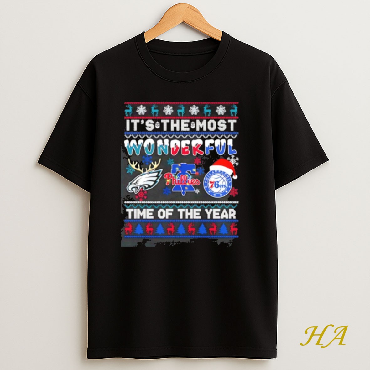 Official Sports In Philadelphia Christmas Its The Most Wonderfull Time Of The Year Shirt