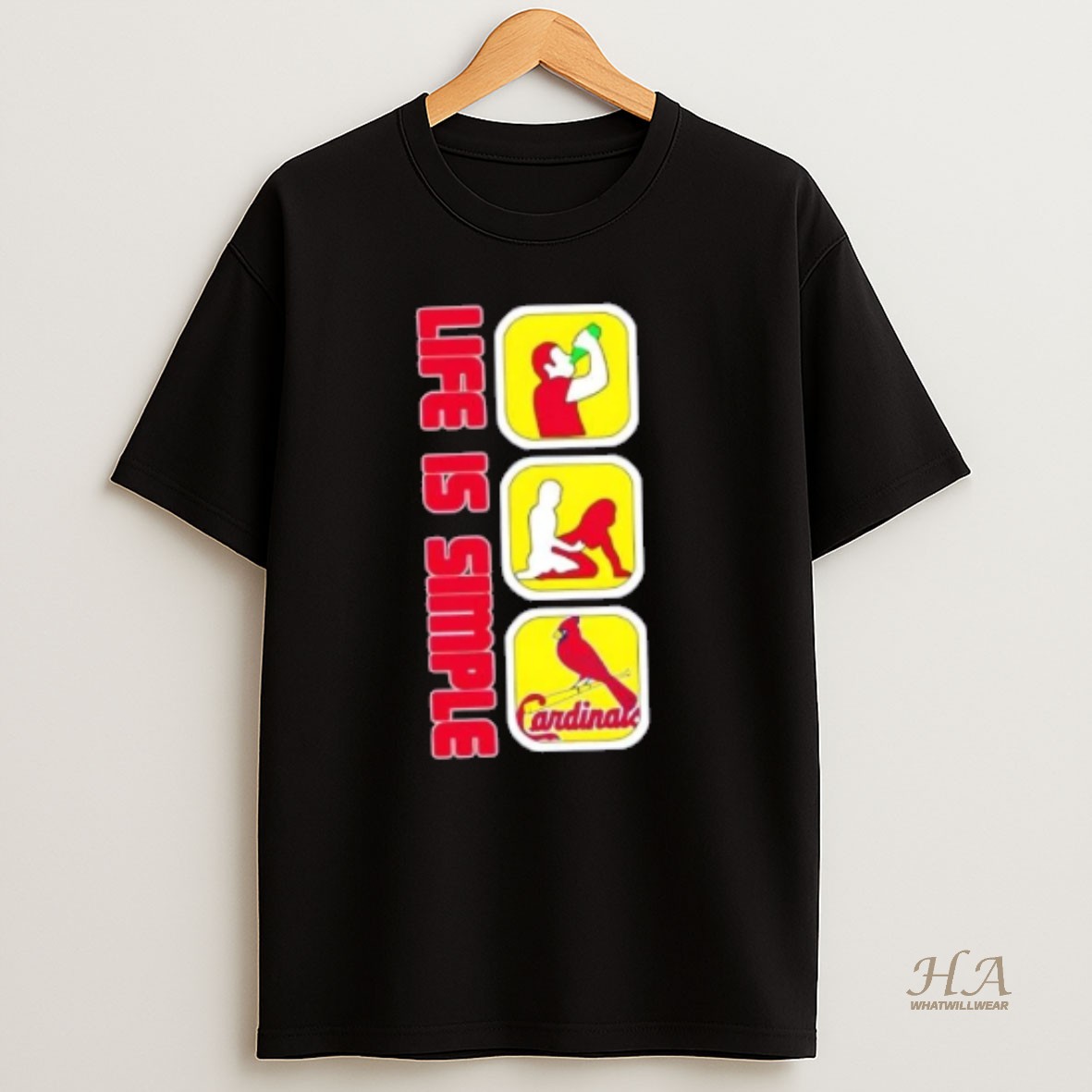 Official St Louis Cardinals Baseball Life Is Simple T Shirt