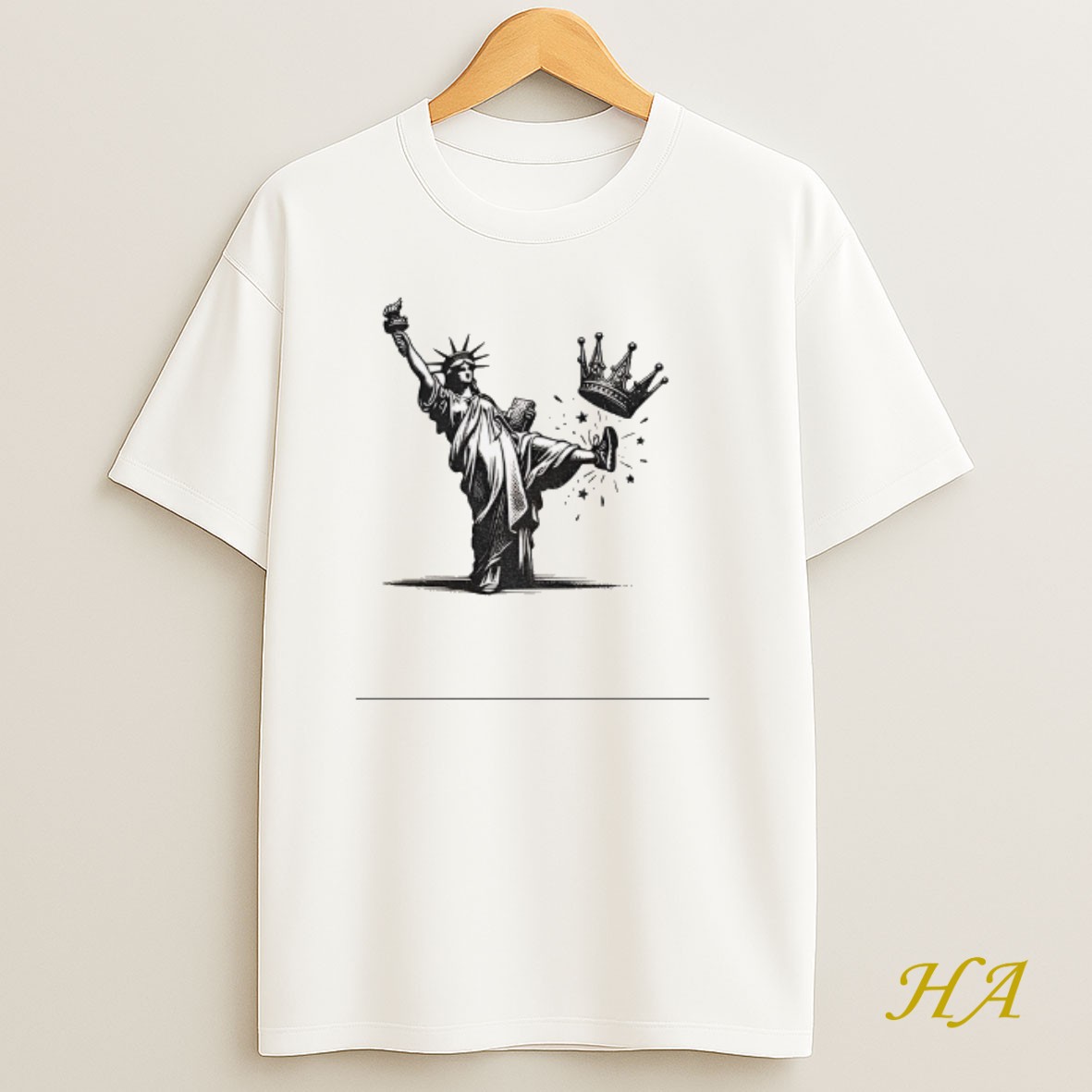 Official Statue Of Liberty Kicking Crown No Kings Anti Trump T Shirt