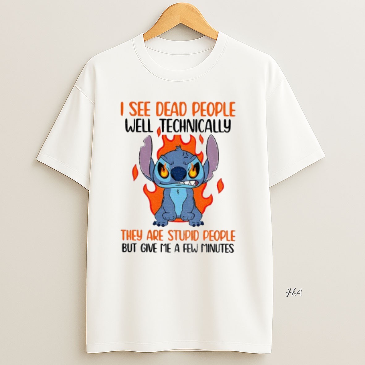 Official Stitch I Se Dead People Well Technically They Are Stupid People But Give Me A Few Minutes T Shirt