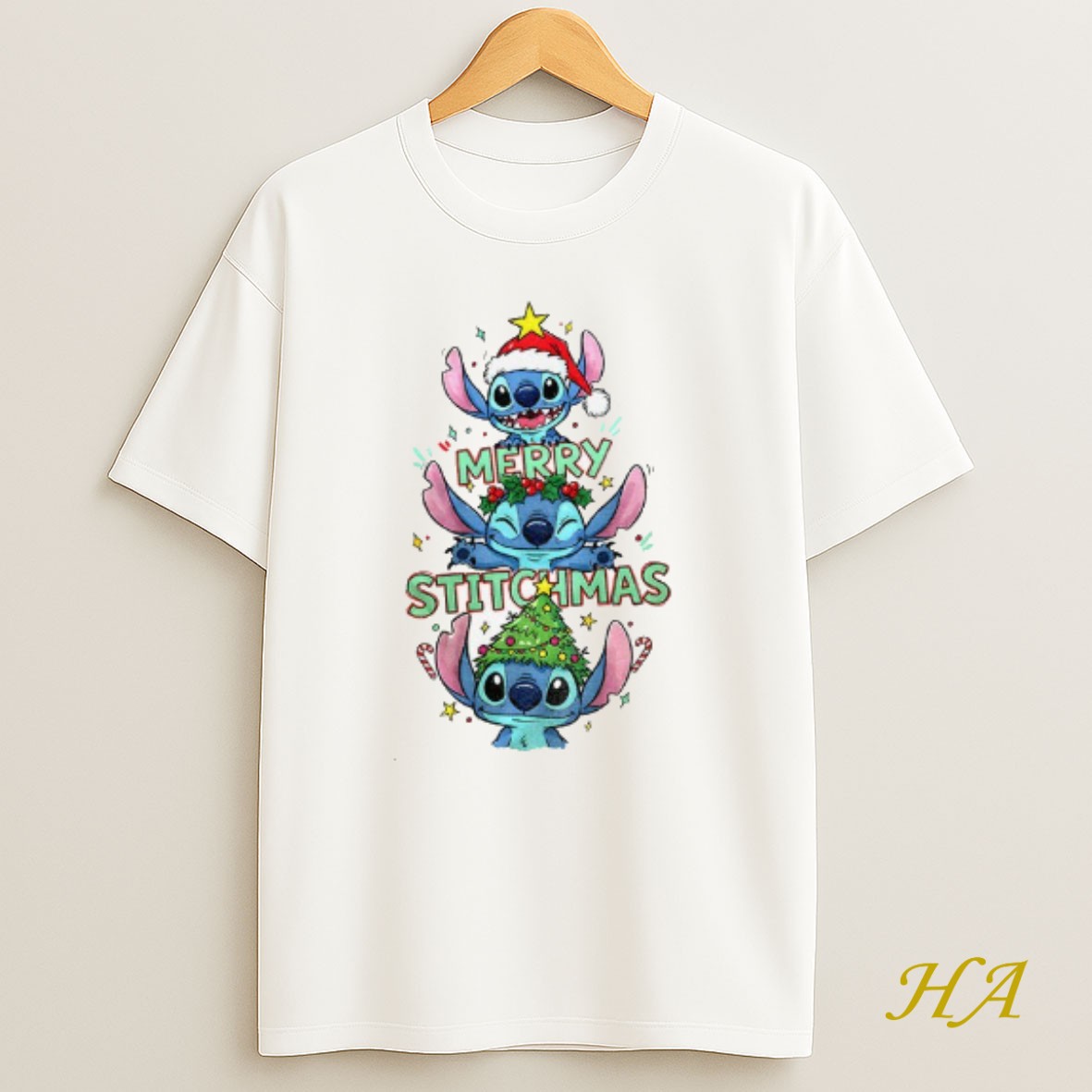 Official Stitch Santa Hat Merry Stitchmas Xmas 2025 T Shirt