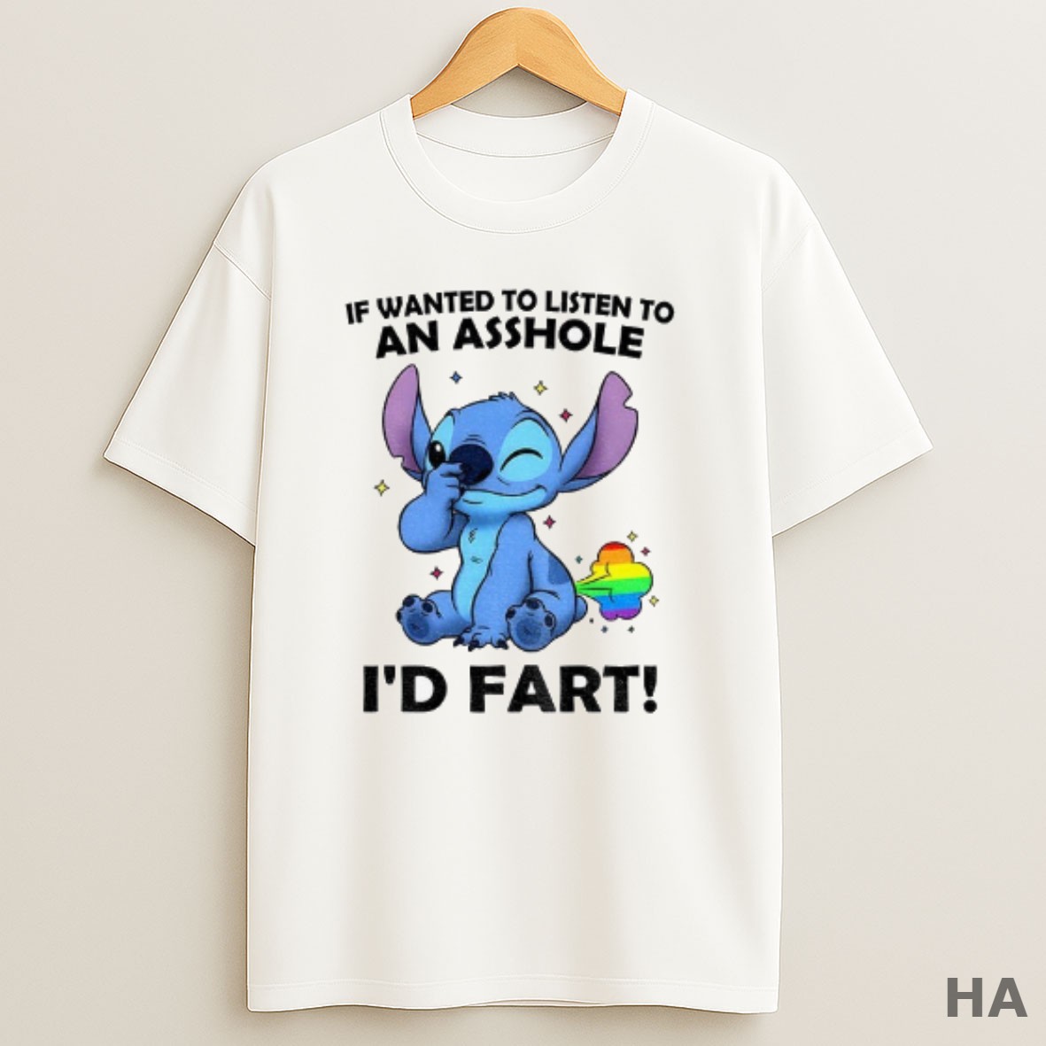 Official Stitch If Wanted To Listen To An Asshole Id Fart Lgbt T Shirt