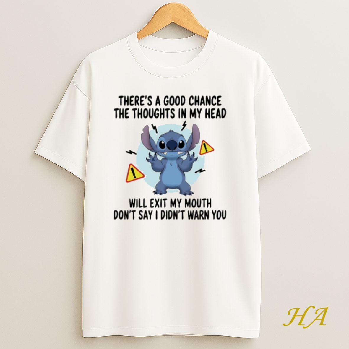 Official Stitch Theres A Good Chance The Thoughts In My Head Will Exit My Mouth Dont Say I Didnt Warn You Shirt