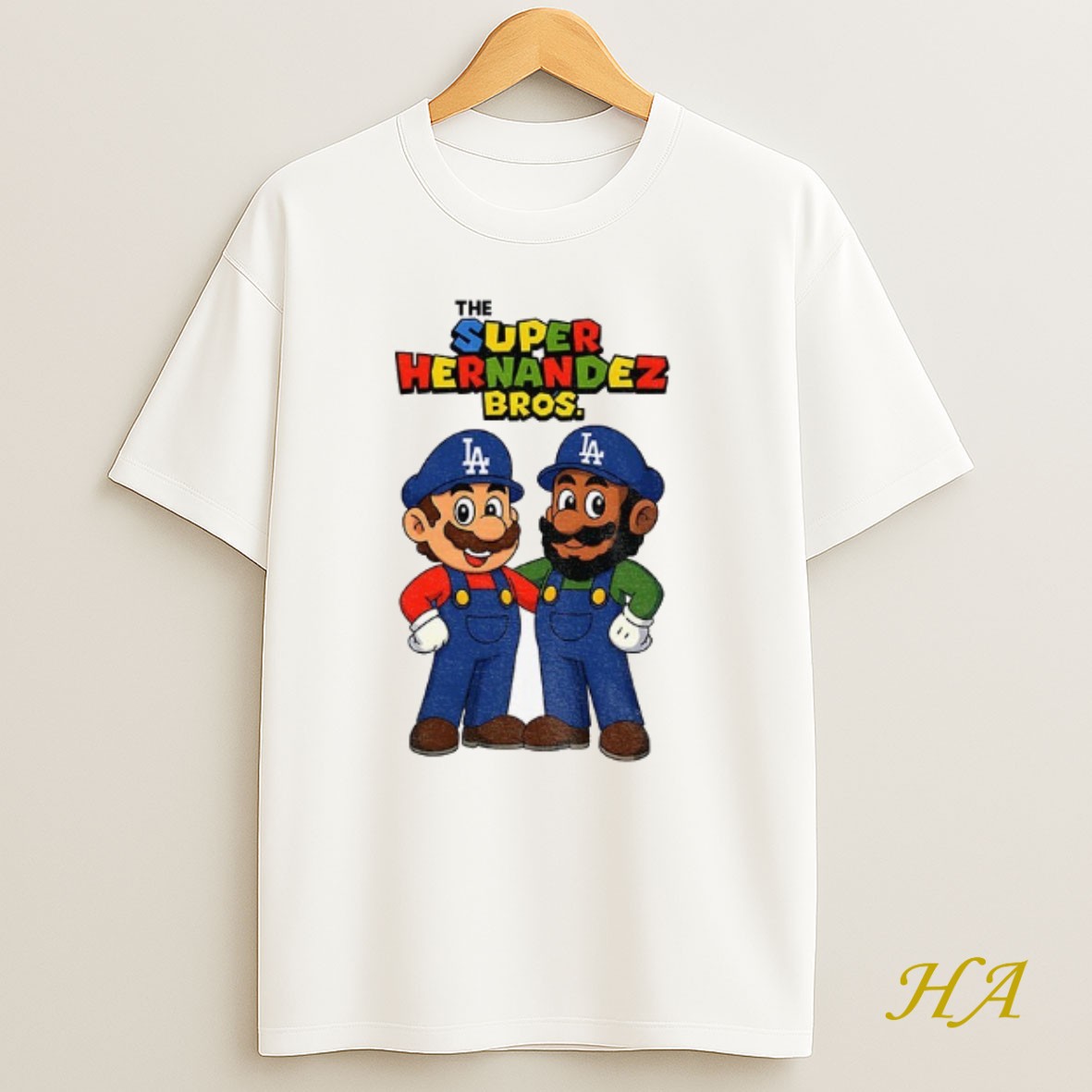 Official Super Mario The Super Hernandez Bros Los Angeles Dodgers Mlb Baseball Shirt