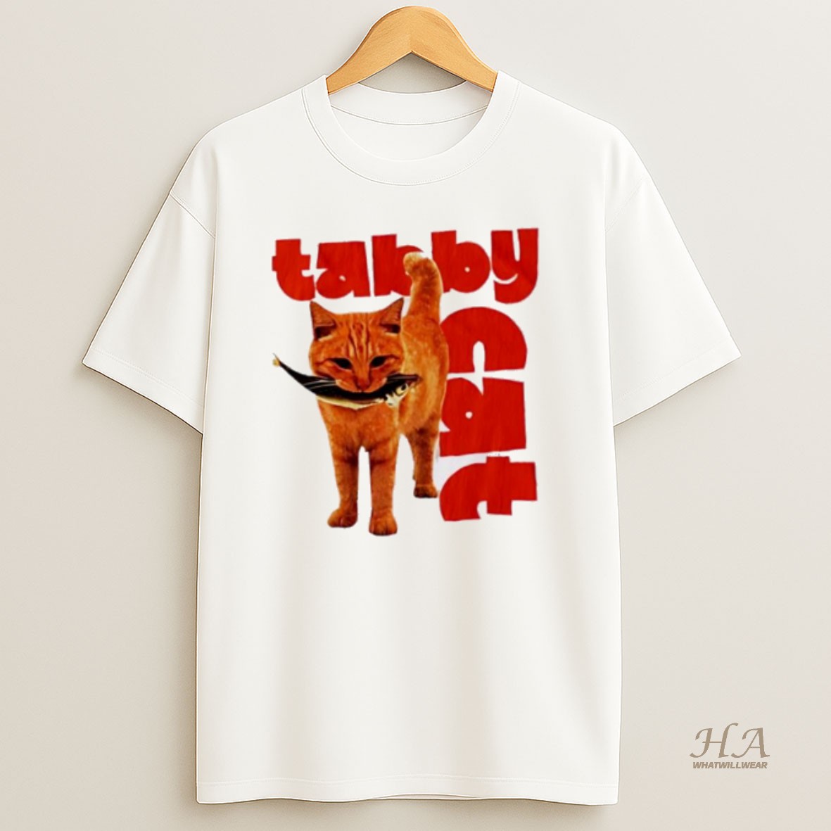 Official Tabby Cat With Fish T Shirt
