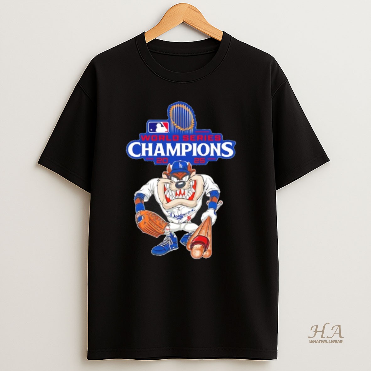 Official Tasmanian Devil Los Angeles Dodgers 2025 World Series Champions Shirt