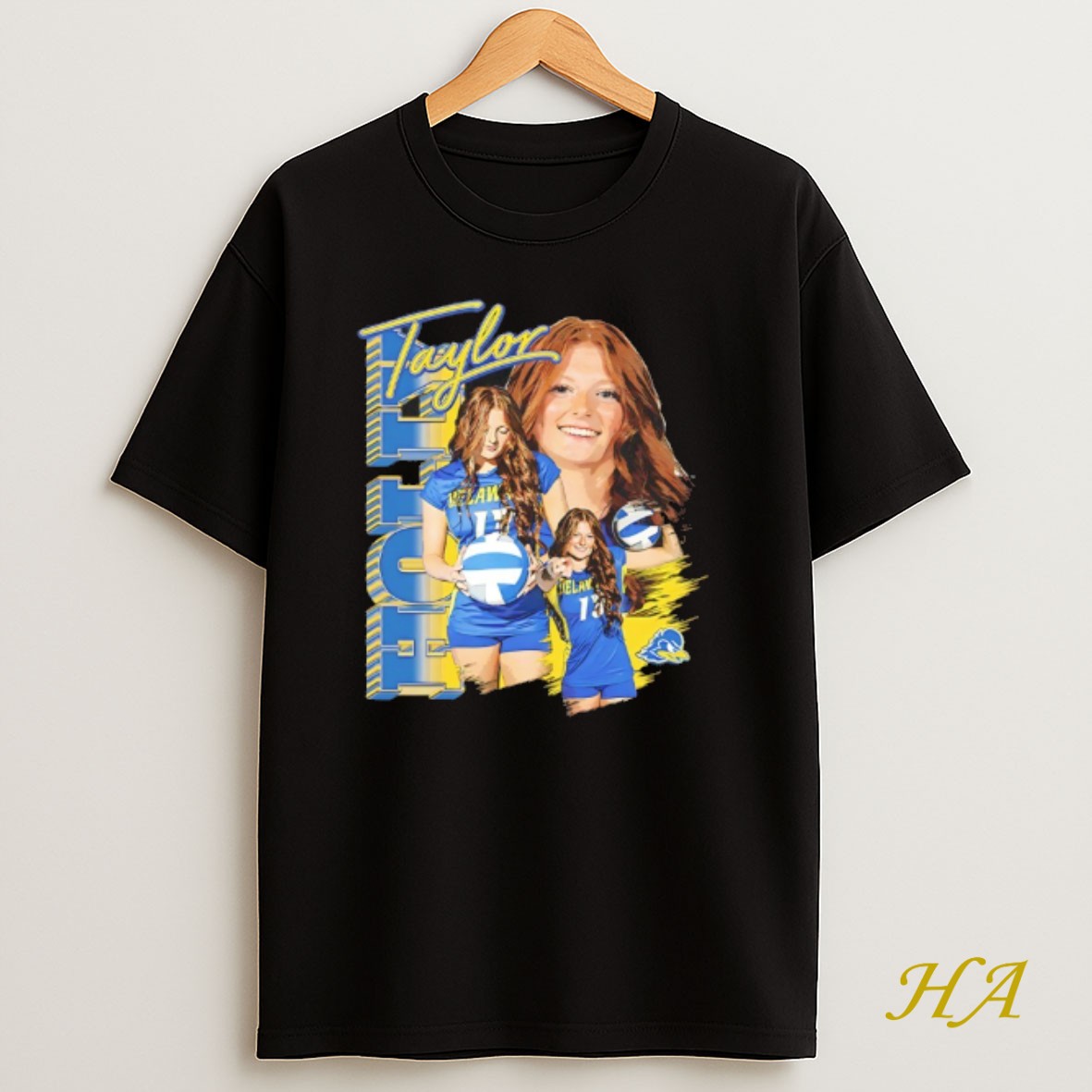 Official Taylor Holly Delaware Volleyball Player Collage Graphic Shirt