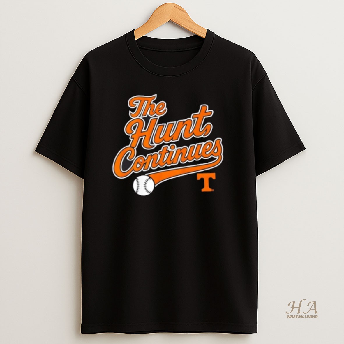 Official Tennessee Baseball The Hunt Continues T Shirt
