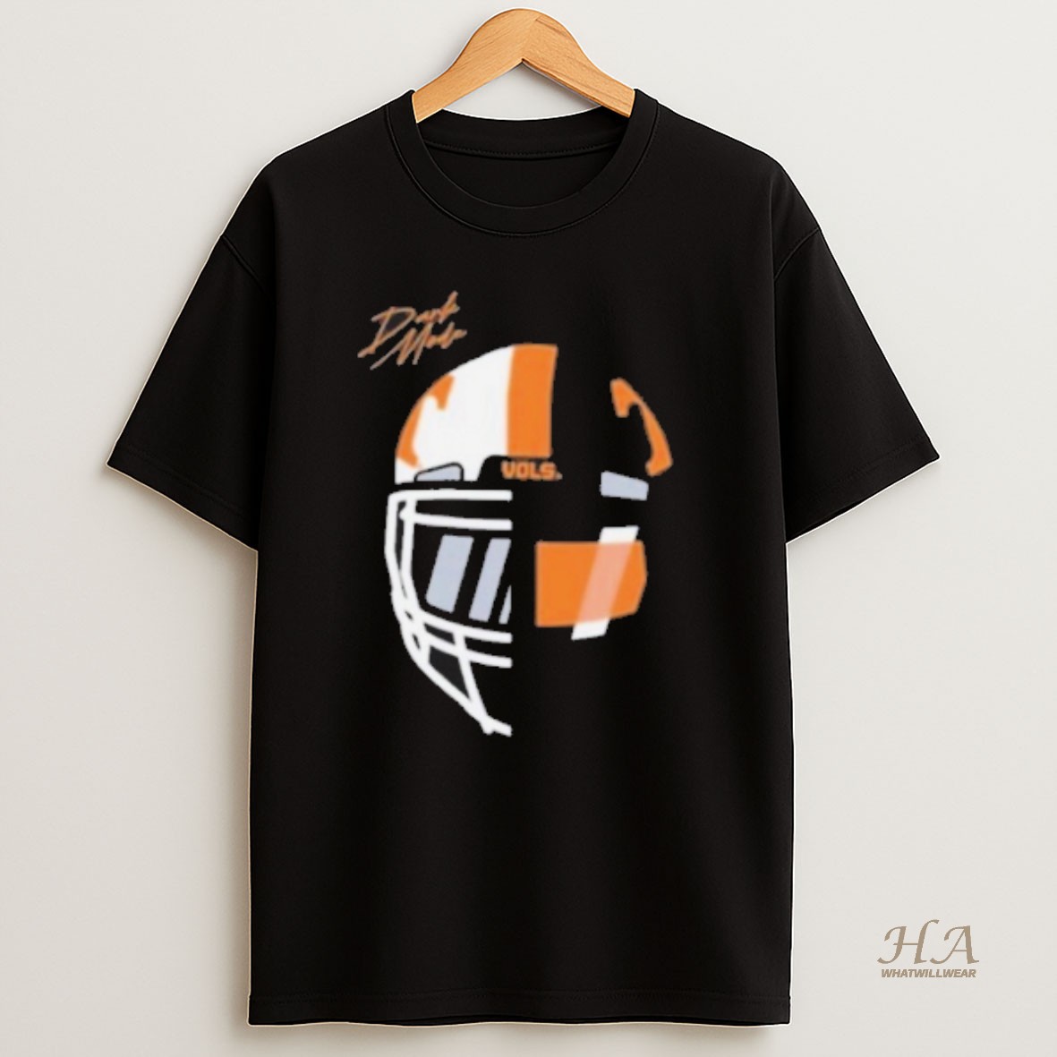 Official Tennessee Dark Mode Split Helmet T Shirt