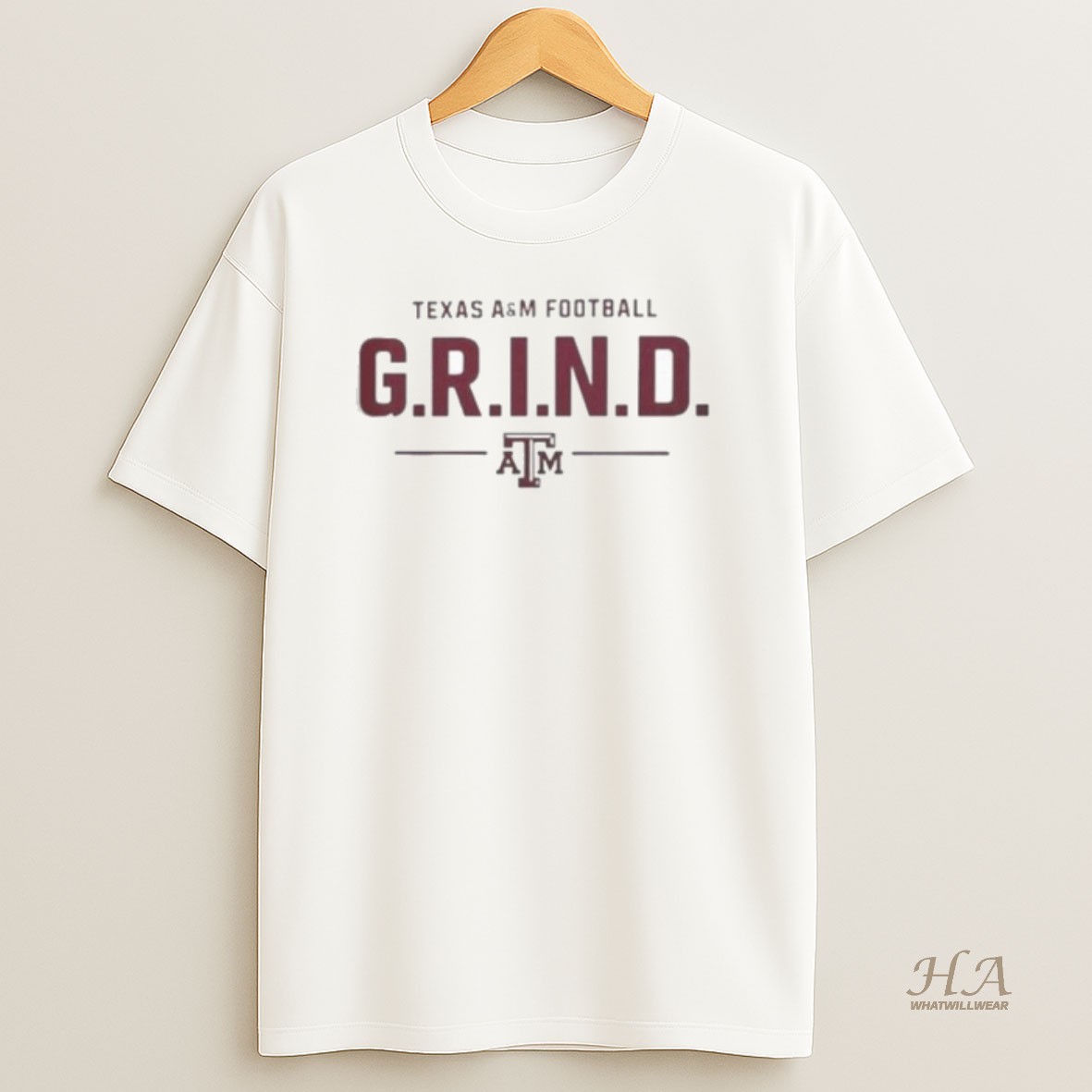 Official Texas Am Football G R I N D T Shirt