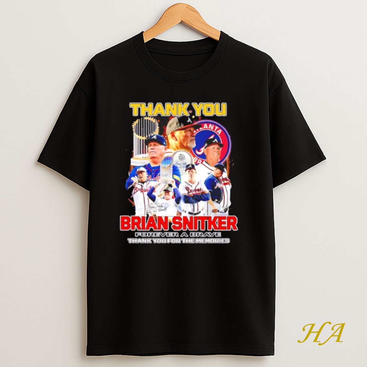 Official Thank You Brian Snitker Forever A Brave Thank You For The Memories Signature Shirt