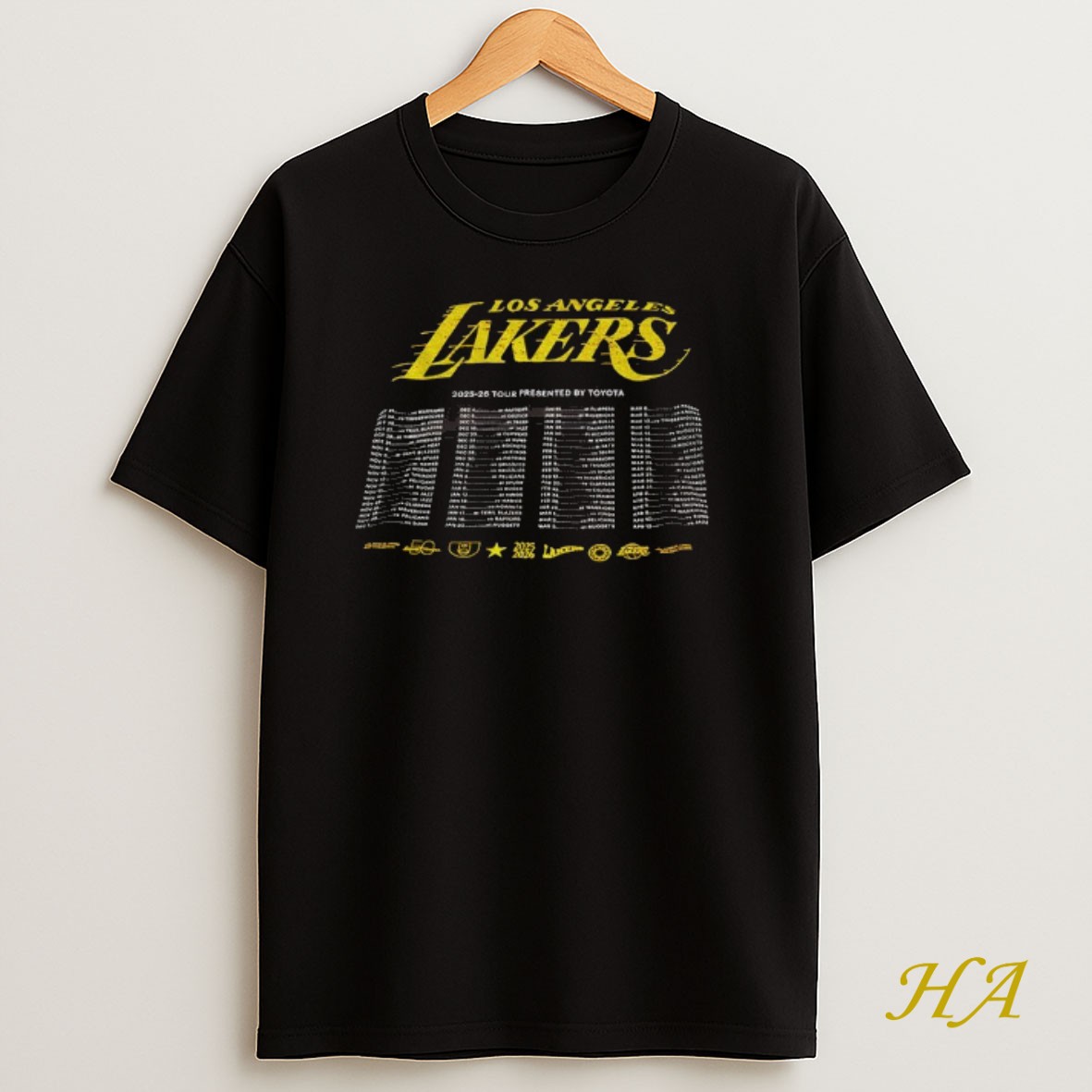 Official The 2025 26 Lakers Season Tour Los Angeles Lakers Shirt