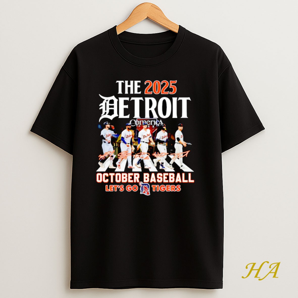Official The 2025 Detroit October Baseball Lets Go Tigers T Shirt