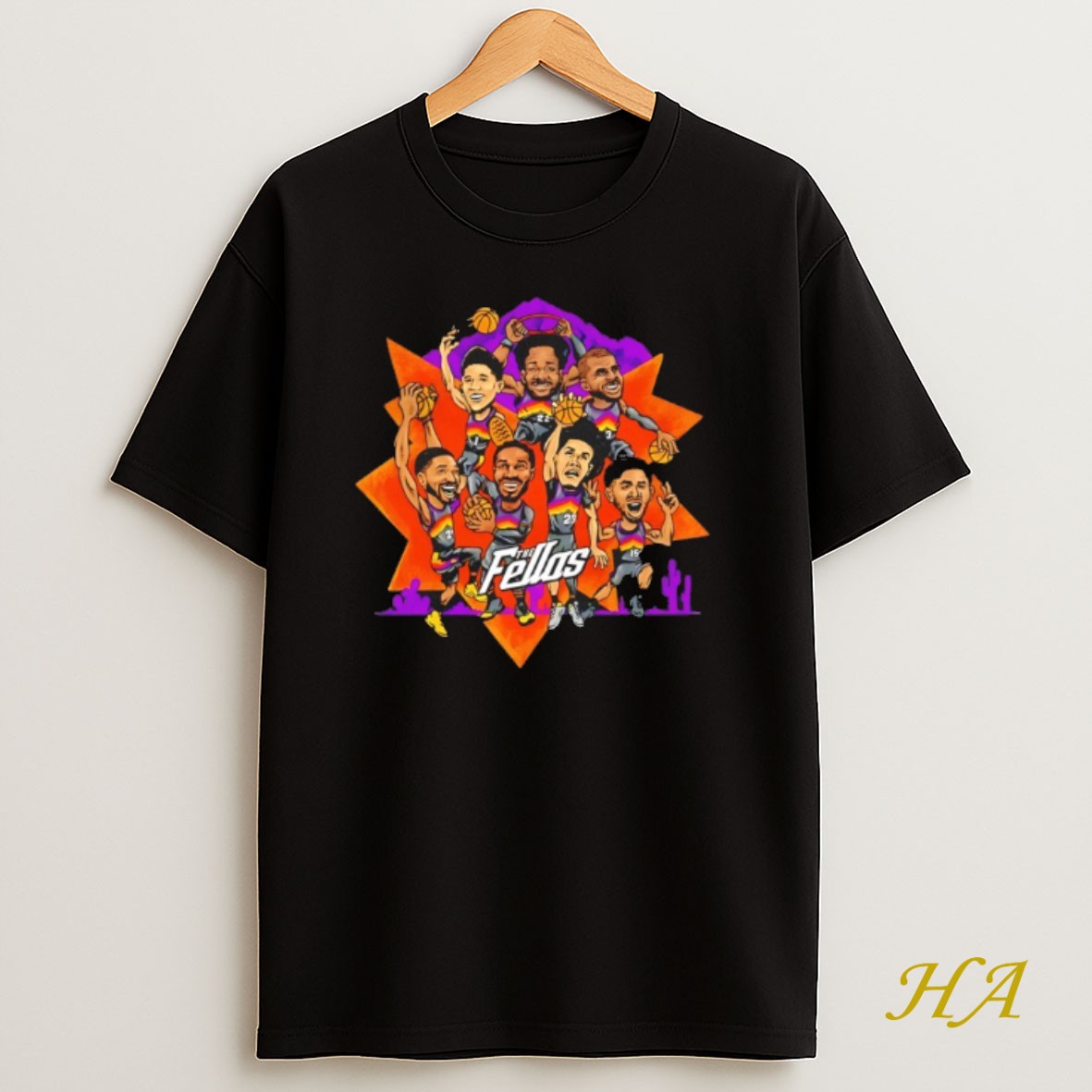 Official The Fellas Phoenix Suns Players Caricatures Shirt