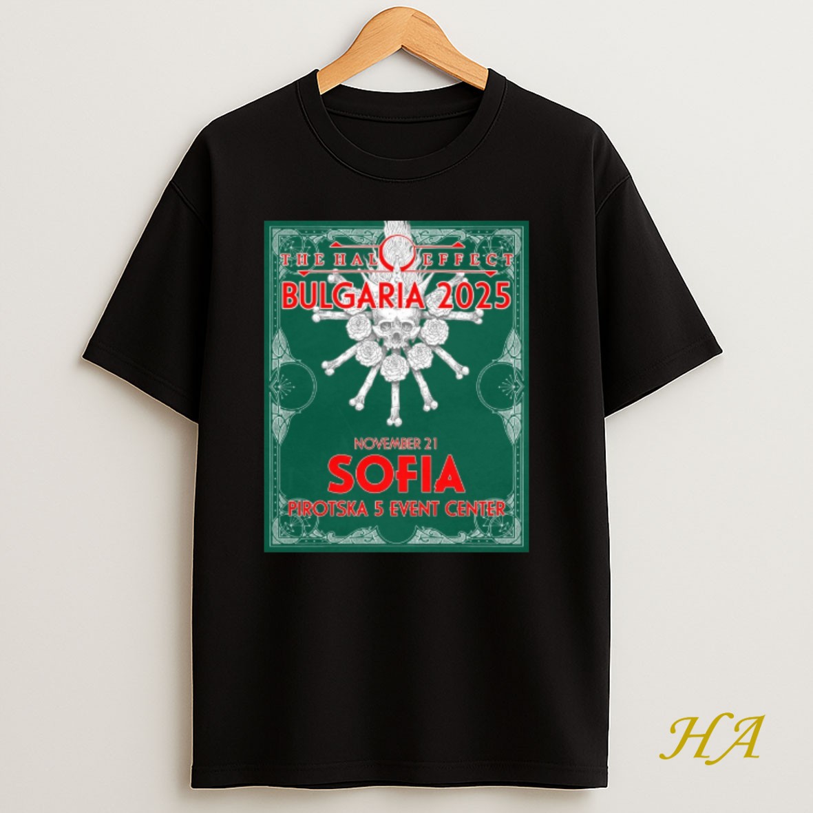 Official The Halo Effect Sofia Bulgaria November 21 2025 Pirotska 5 Event Center T Shirt