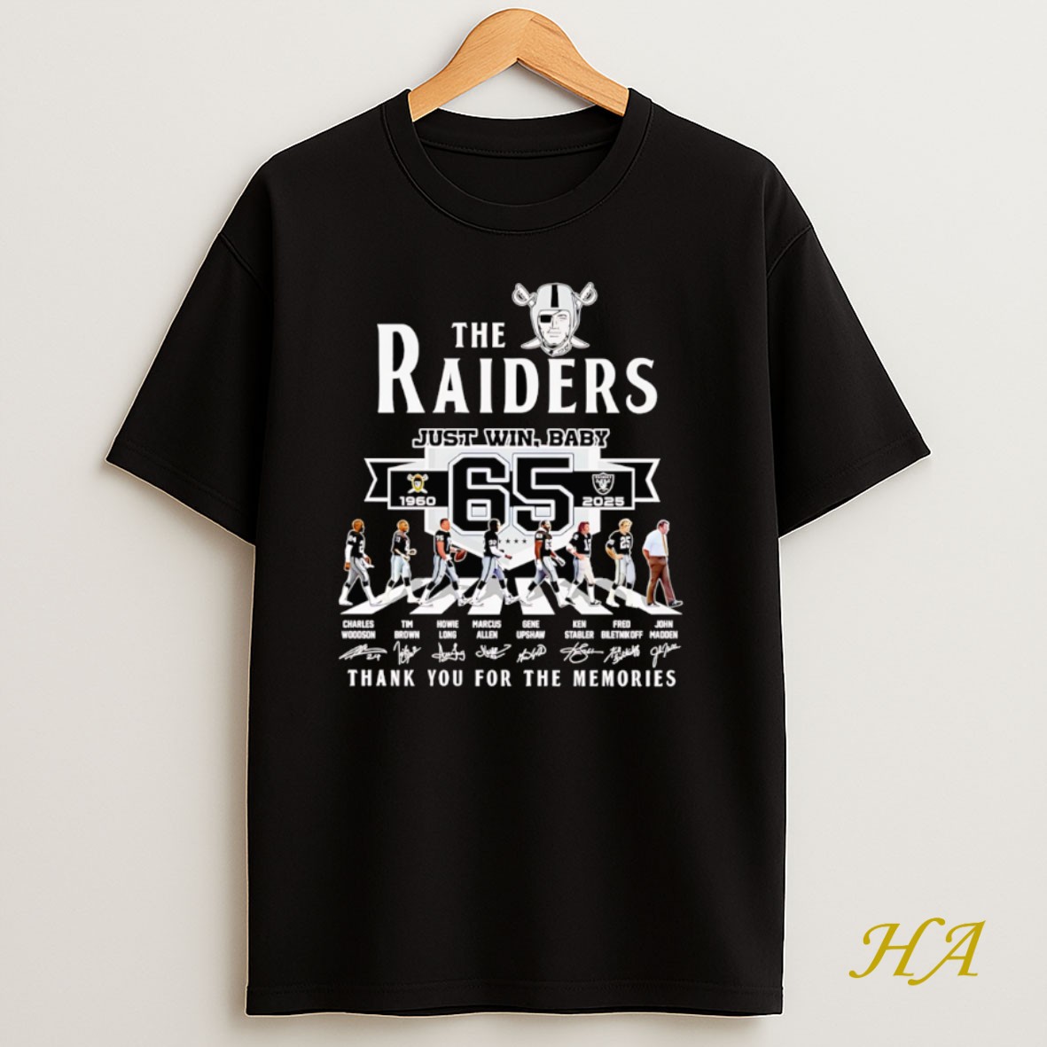 Official The Raiders Just Win Baby 1960 2025 Thank You For The Memories T Shirt
