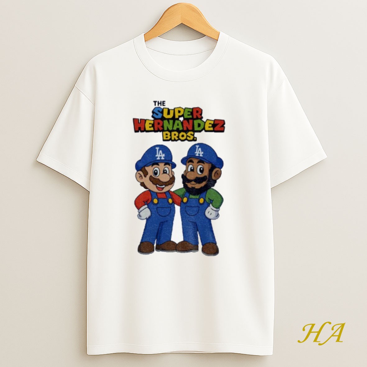 Official The Super Hernandez Bros Mario Dodgers Baseball Shirt