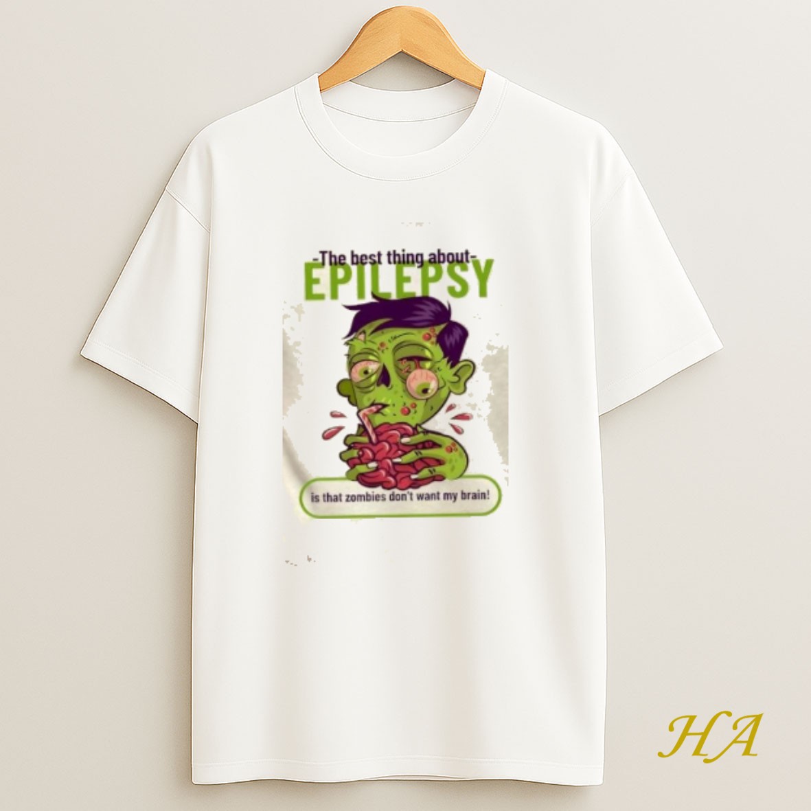 Official The Best Thing About Epilepsy Is That Zombies Dont Want Brain T Shirt