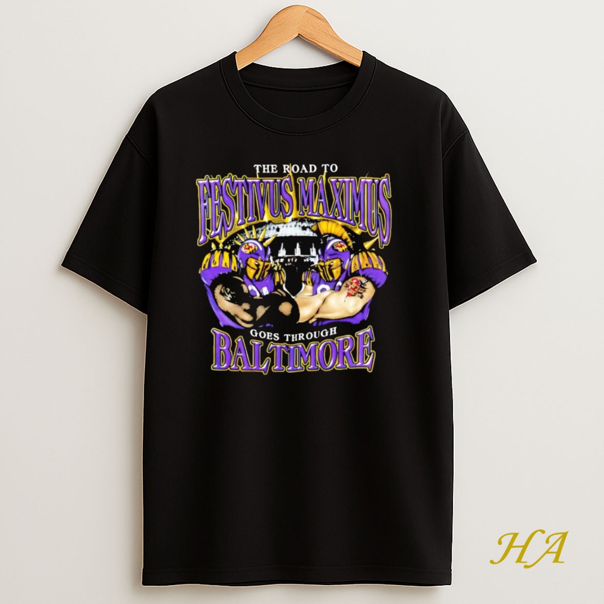 Official The Road To Festivus Maximus Goes Through Baltimore Ravens T Shirt