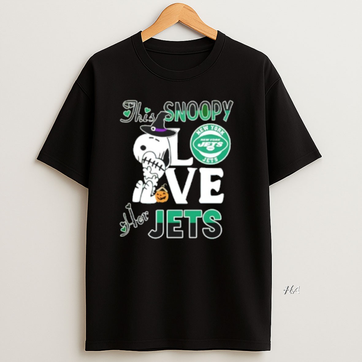 Official This Snoopy Love Her New York Jets Mlb Happy Halloween T Shirt