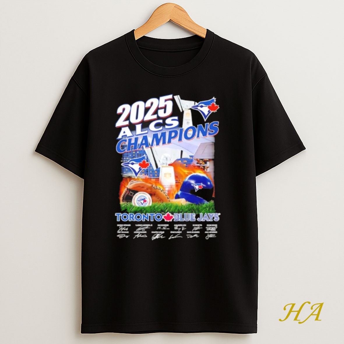Official Toronto Blue Jays Won The 2025 Alcs Champions Players Names Signatures Shirt