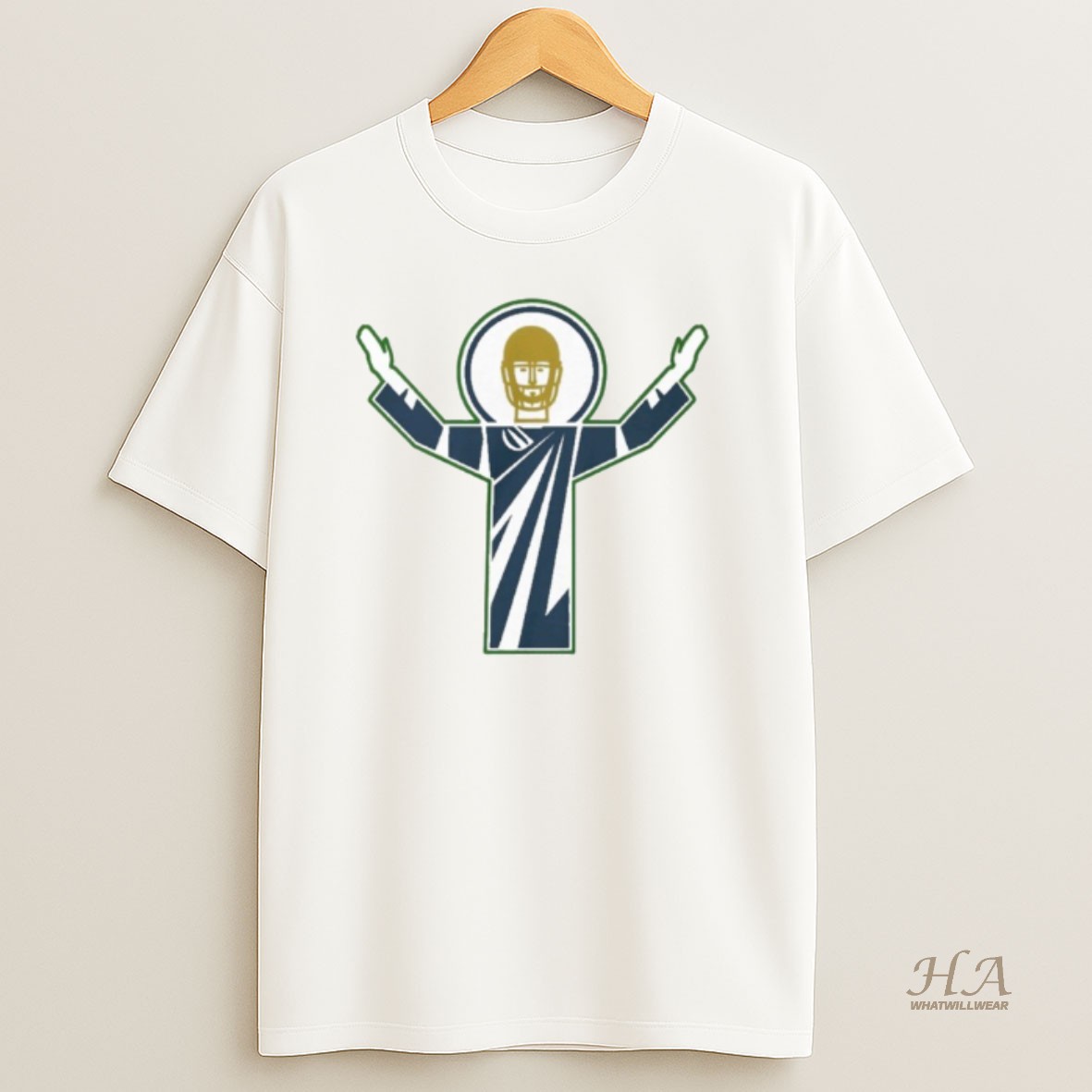 Official Touchdown Jesus Notre Dame Football T Shirt