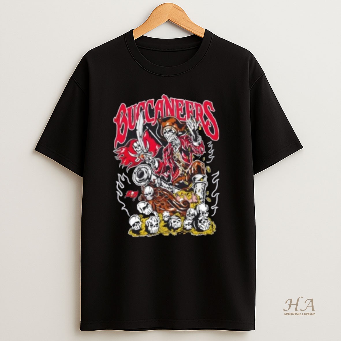 Official Treasures Of The Bay Tampa Bay Buccaneers Football Fire Graphic T Shirt