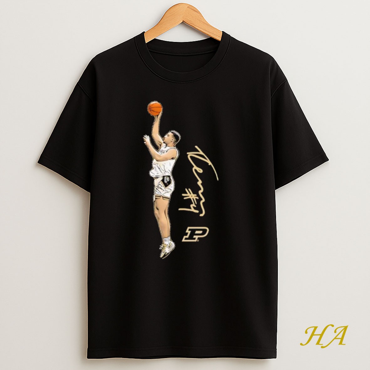 Official Trey Kaufman Renn Jumpshot Signature Purdue Boilermakers T Shirt