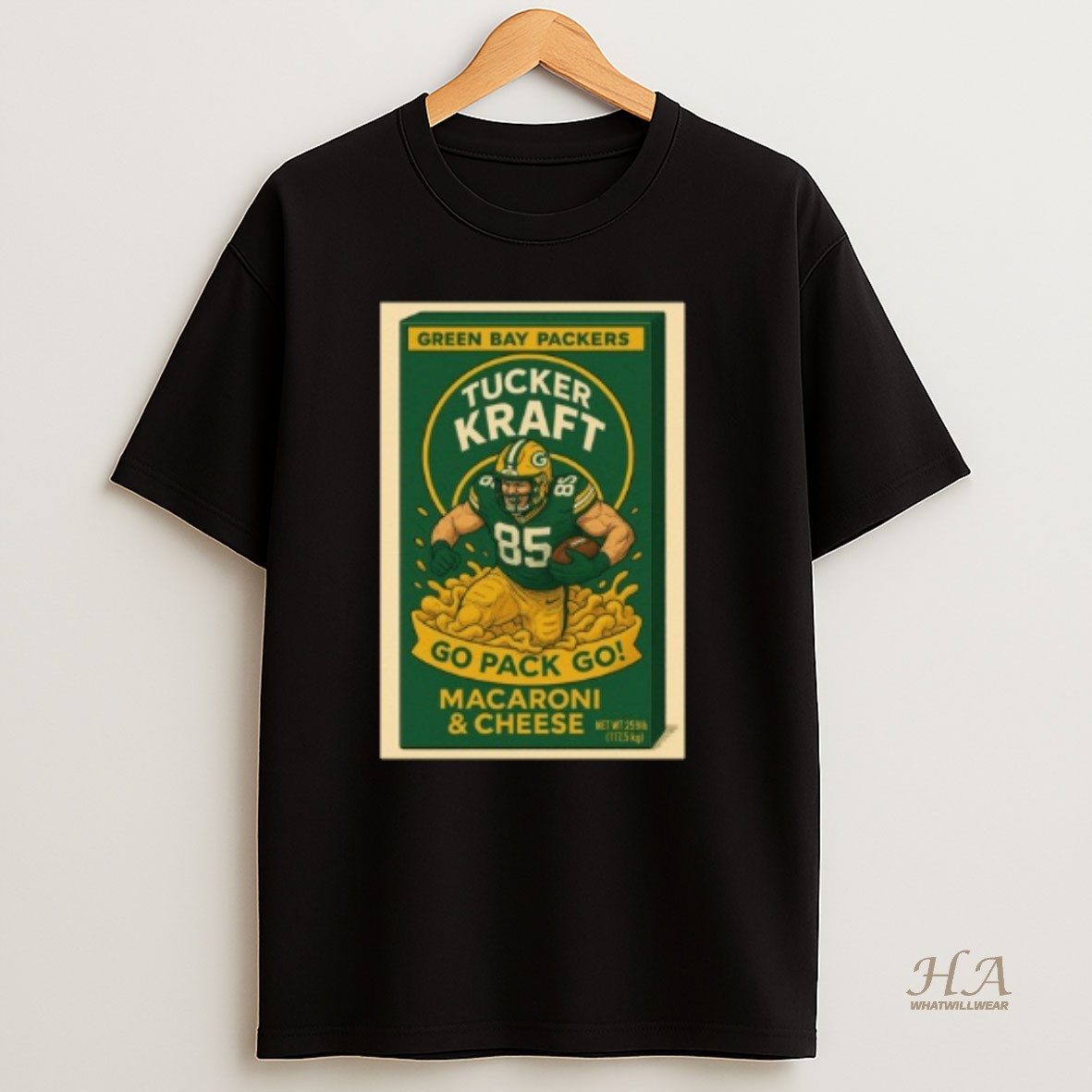 Official Tucker Kraft Go Pack Go Macaroni And Cheese T Shirt