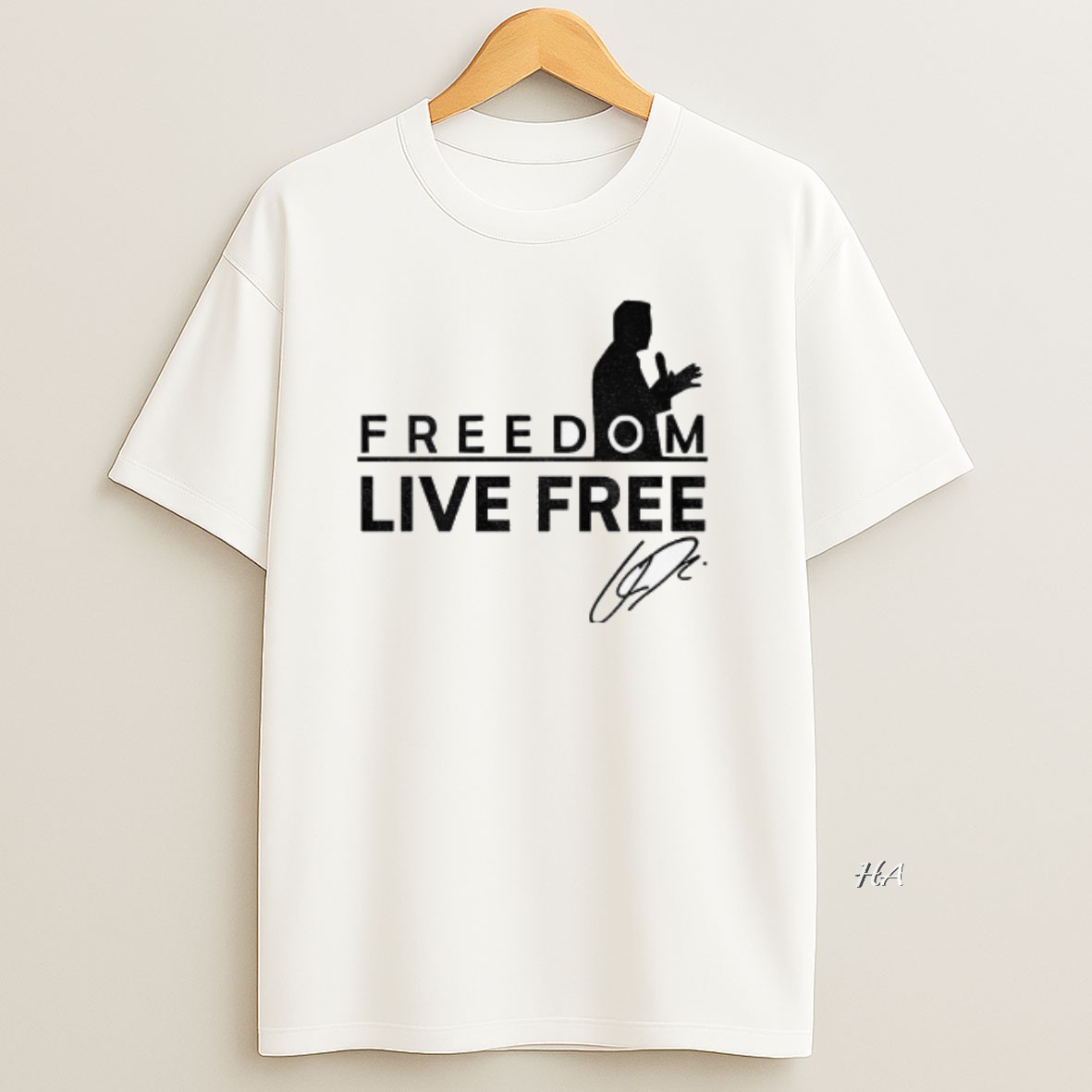 Official Turning Point Charlie Kirk Live Free Signed T Shirt