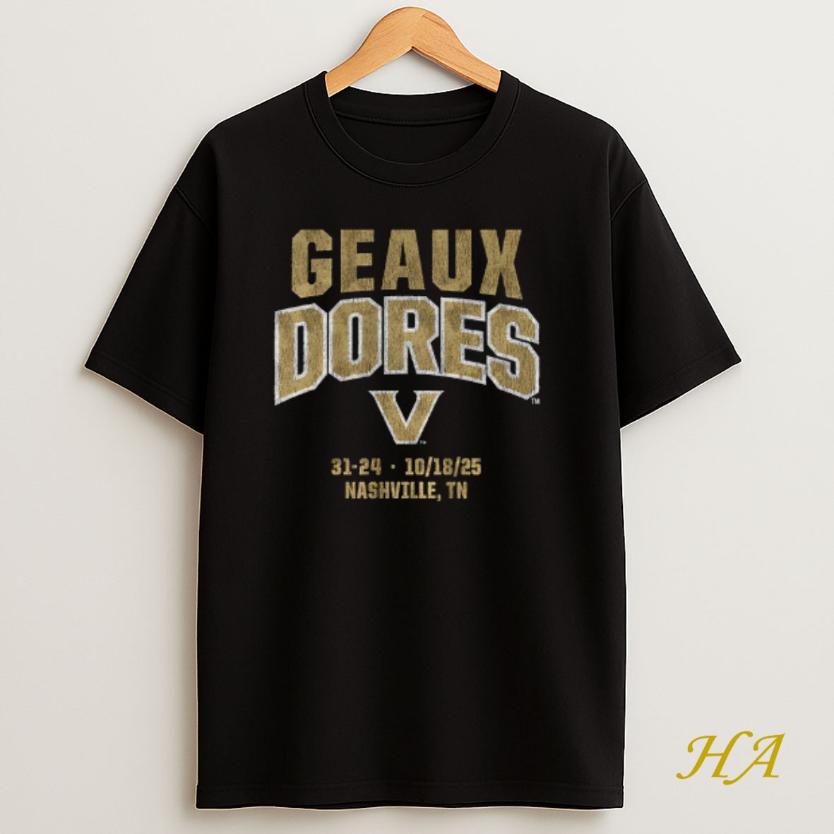 Official Vanderbilt Commodores Football Geaux Dores 10 18 25 Nashville Tn T Shirt