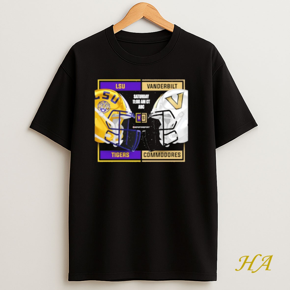 Official Vanderbilt Commodores Vs Lsu Tigers 2025 Football Helmet T Shirt