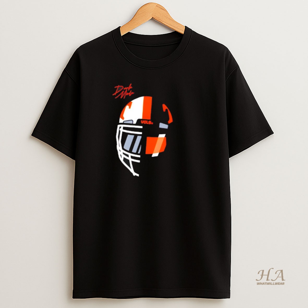 Official Vols Dark Mode Helmet Tennessee Volunteers Football Logo T Shirt