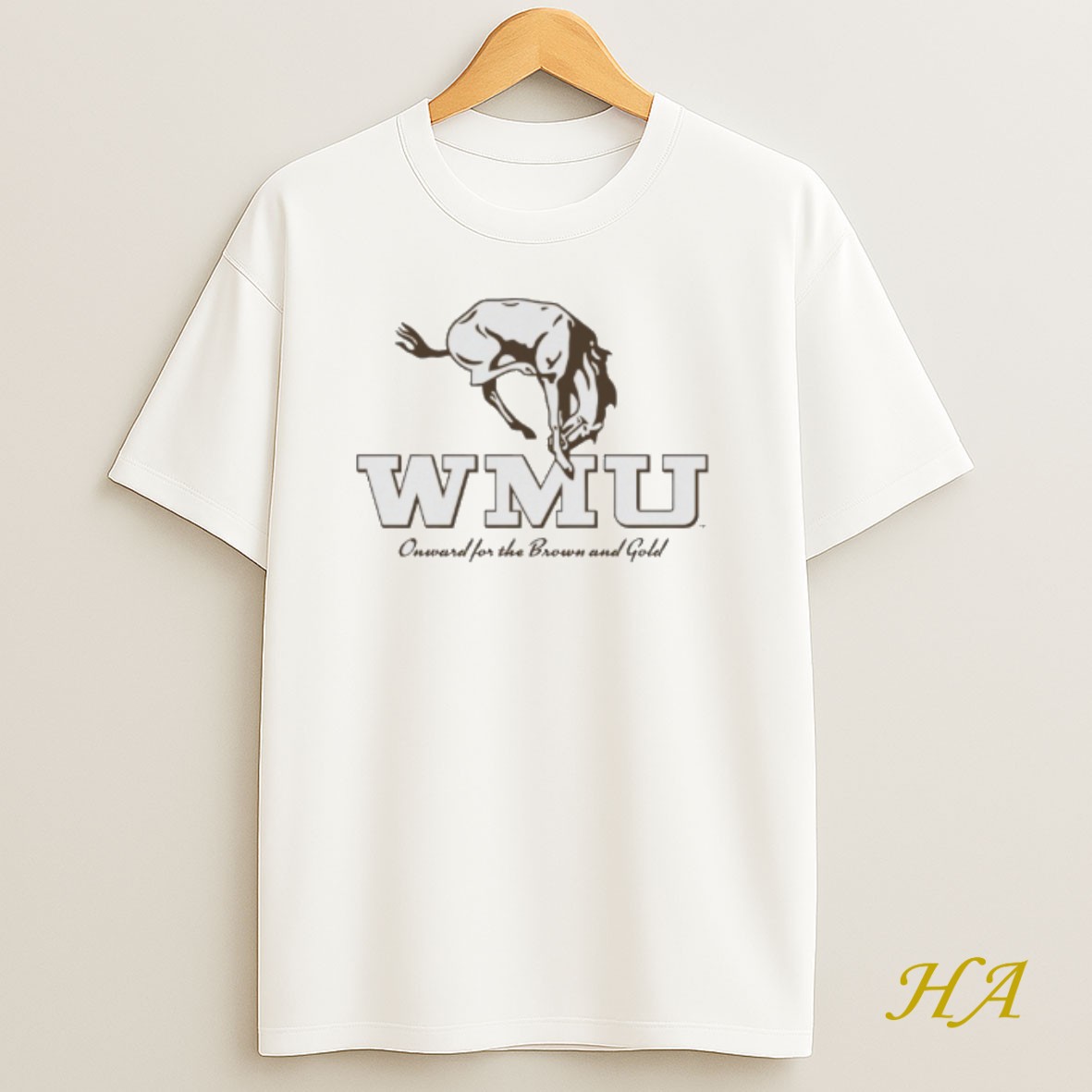 Official Wmu Onward For The Brown And Gold T Shirt