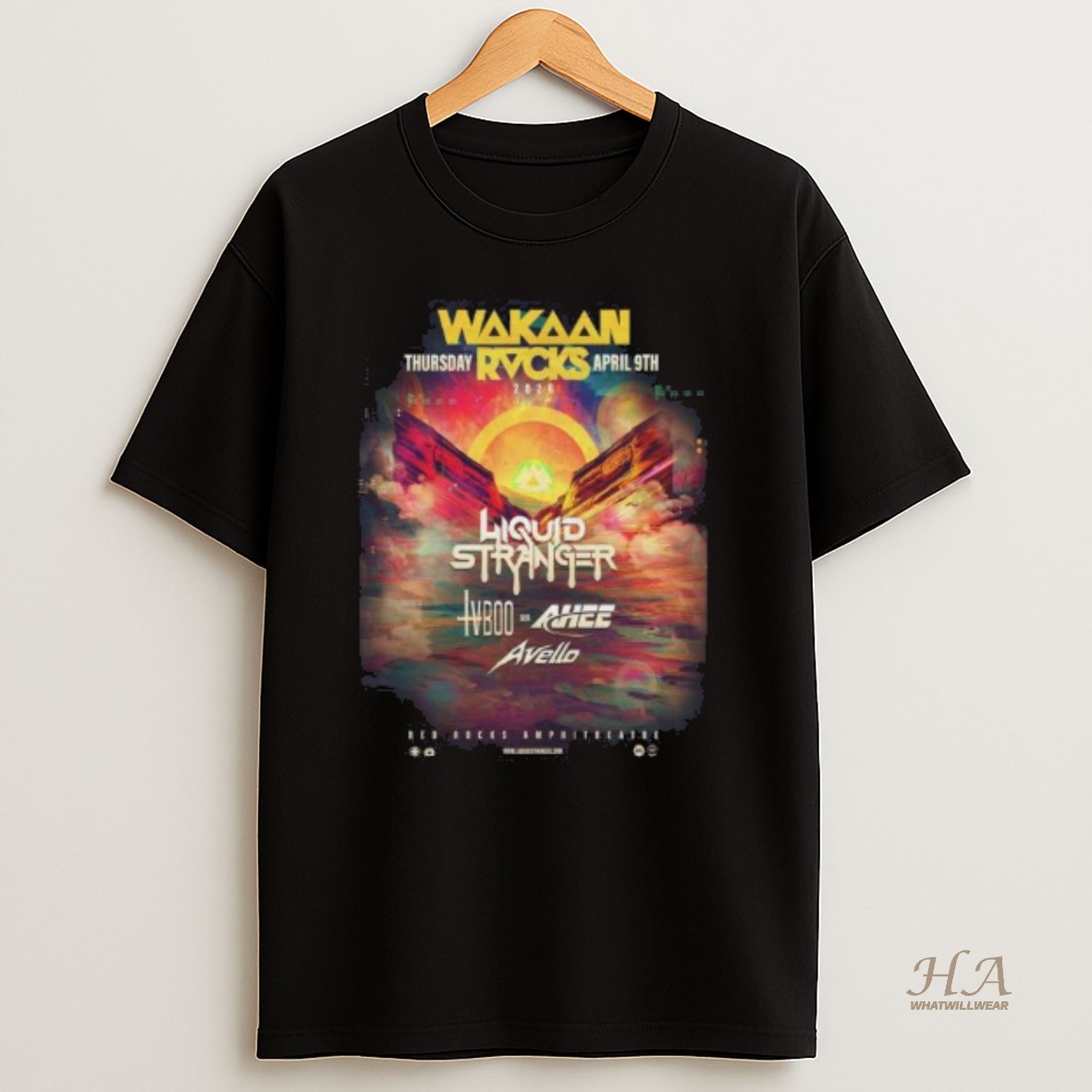 Official Wakaan Rocks April 9 2026 Red Rocks Amphitheater Long Sleve T Shirt