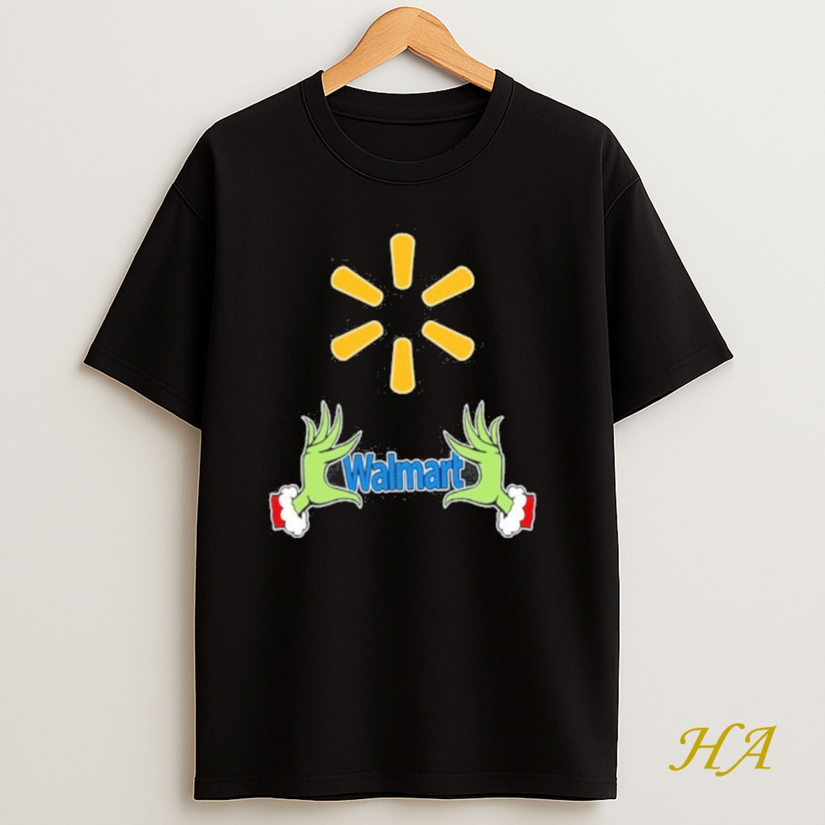 Official Walmart Logo Grinch Hand Shirt